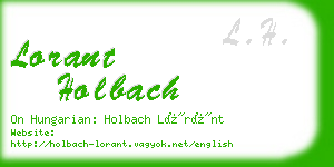 lorant holbach business card